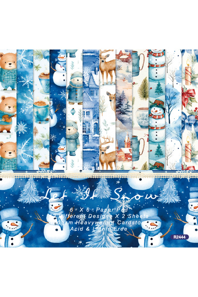 Choice مجموعة أوراق أليناكوتل جانك جورنال ميري كريسماس، 24 ورقة، 6 بوصات، مجموعة أوراق منقوشة للقصاصات