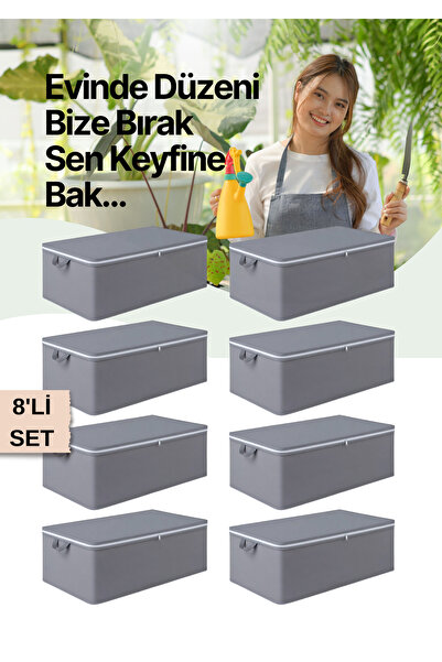 Saklı Çekmece 8 Adet Bazaaltı Hurç Gri