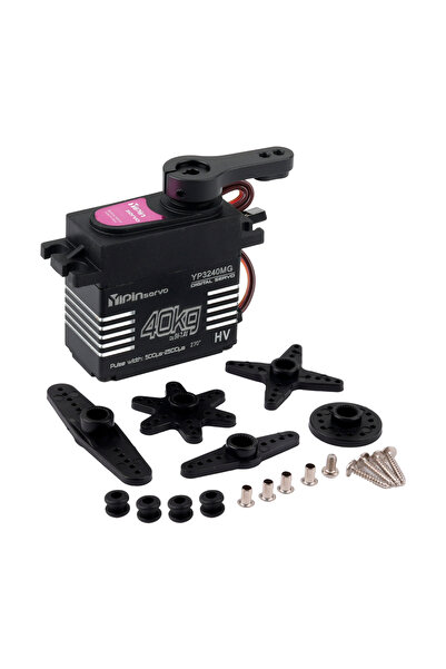 Choice قطعة واحدة من سيرفو رقمي YP3240MG 40 كجم بزاوية 270 درجة، مقاوم للماء بمعيار IP67، عزم دوران عالٍ، تروس معدنية، 180/270 درجة