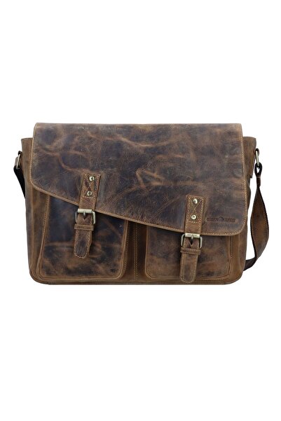 Greenburry 40 cm Vintage Messenger Leder-Laptop-Fach