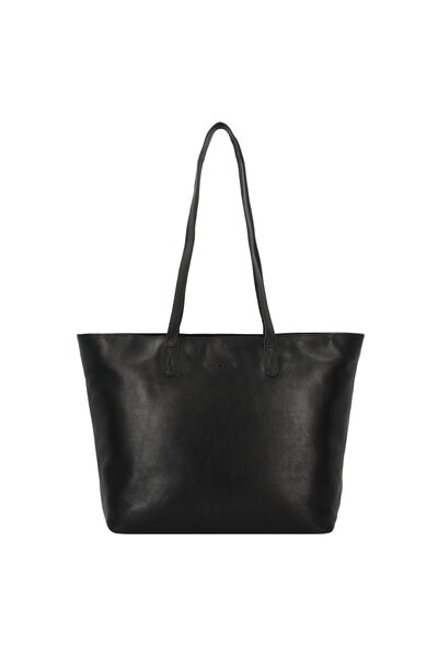 Greenburry Pure Black Shopper Tasche Leder 35 cm Laptopfach