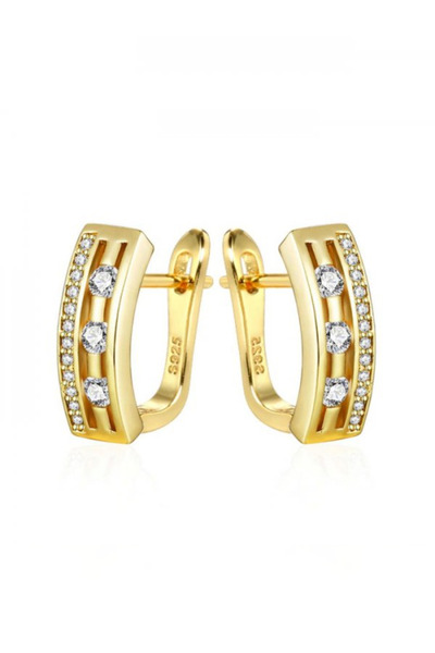 OEM 14K Gold Plated Earrings with Zirconium Crystals Elara