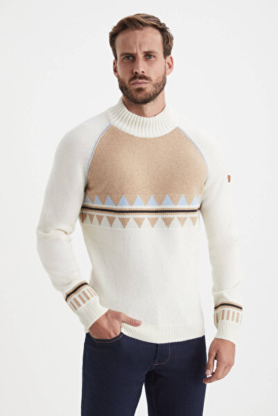 Hemington Kaşmir Karışım Lupetto Yaka Ekru Kazak