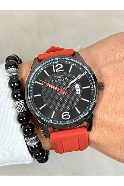 FERRO Bordo Silikon Kordon Erkek Kol Saati F11316d-zk