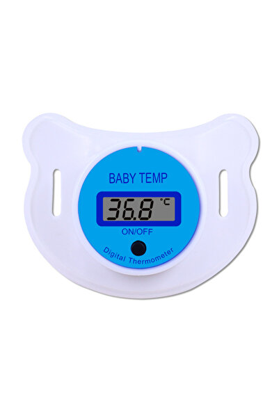 Choice مقياس حرارة بلو سي بشاشة LCD، مقياس حرارة على شكل حلمة، لهاية، جهاز قي...