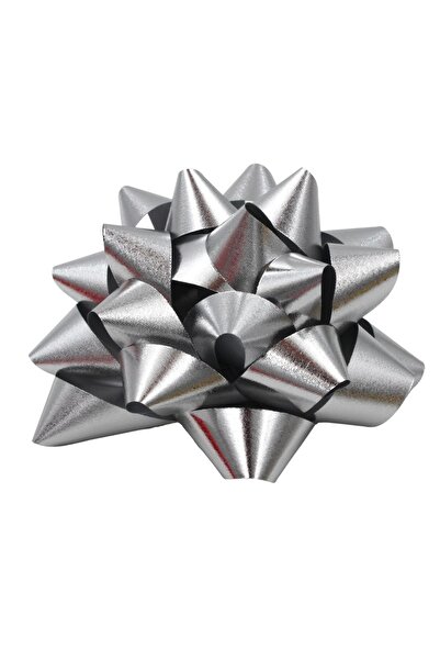 BRIZZOLARI Set of 10 self-adhesive stars, 9 cm, Brizzolari, metallic silver c...