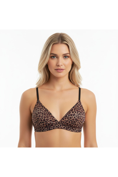 BONBON Women's Wire Free Unsupportive Triangle Bralette Bra Bb2112