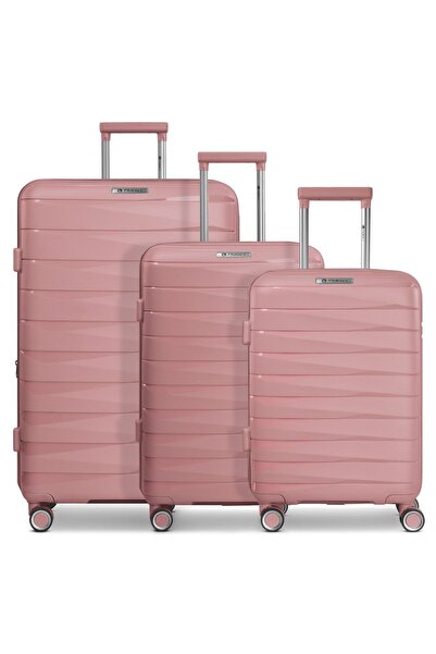 Franky London 4 Rollen Kofferset 3-teilig mit Dehnfalte