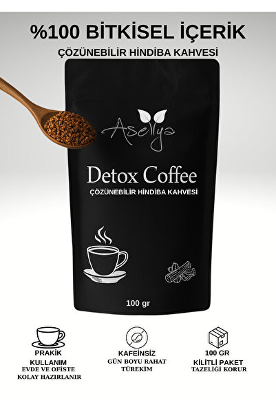 asellya sağlıklı yaşam Detox Coffee – Çözünlebilir Hindiba Kahvesi (100 g)