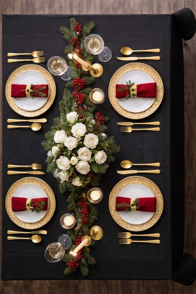 Zeria Home Seamless Waterproof Jacquard Polyester Dining Tablecloth