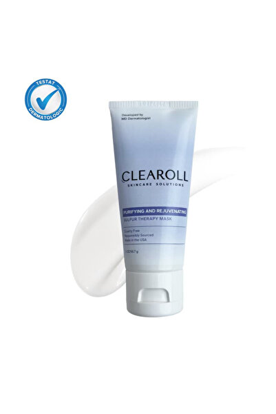 CLEAROLL Masca de fata cu sulf pentru exfoliere si purificare, pentru acnee, ...