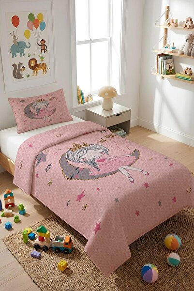 Dolce Mariee طقم غطاء سرير للأطفال مفرد من قماش المخمل اللامع (قطعتان) TKY0018