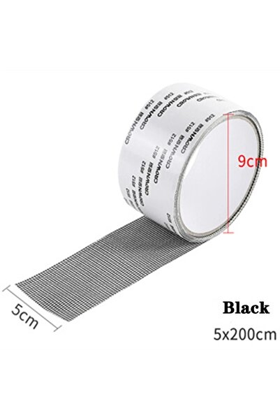 Choice شريط شبكي أسود قوي ذاتي اللصق، لإصلاح شاشات النوافذ والأبواب، مضاد للح...