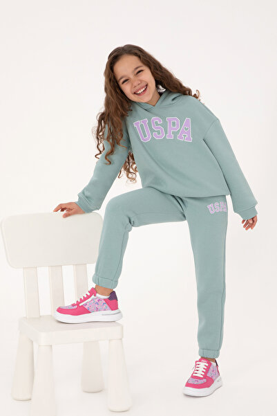 U.S. Polo Assn. بنطلون رياضي بناتي من نوع Mint Şardonlu Jogger 50317893-VR090
