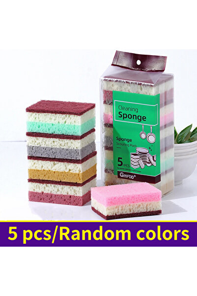 Choice 5 قطع من قماش التنظيف الإسفنجي عالي الكثافة، وقماش غسيل الأطباق، ولواز...