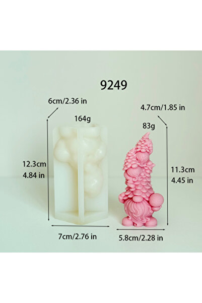 Choice 9249 قالب شمعة جبسية يدوية الصنع على شكل رجل عجوز لعيد الميلاد - قالب ...