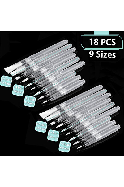 Choice مجموعة أقلام فرشاة ألوان مائية مكونة من 18 قطعة، عبوة من 9/16/18 قطعة، مجموعة فرش ألوان مائية، أقلام ألوان مائية للبالغين، ألوان مائية