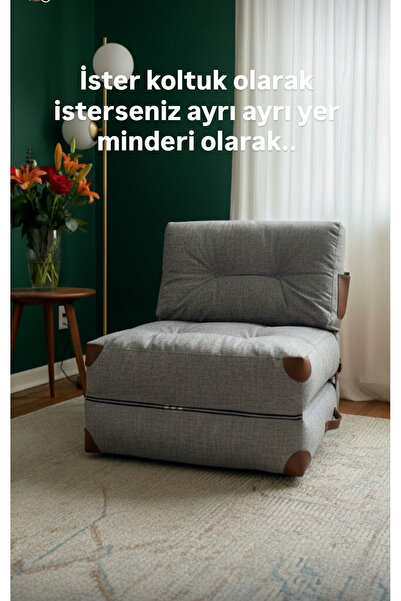 PUFYMAX Comfy Yeni nesil bohem tekli koltuk,yataklı katlanır berjer,yer yatağı, modüler yapı 80X80 |85cm