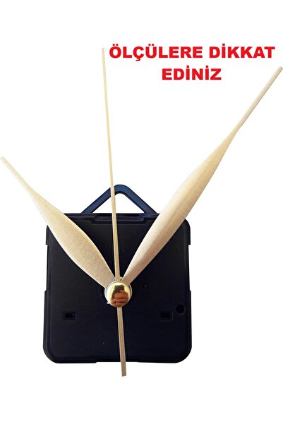 CNR SHOP Sessiz Çalışan Saat Motoru Sessiz Akar Askılı Saati Mekanizması Şaft Uzunluğu 14 mm Gold