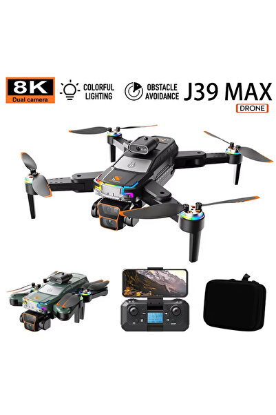 GoMarkt JS39 Kameralı Drone, Başlangıç Seviye, Full Set(Çantalı,Ekipmanlı) 3 Kameralı Drone HD