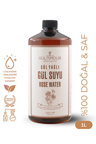 GÜLAMOUR %100 Doğal Gülsuyu 1000ml Mega Boy Gözenek Sıkılaştırıcı / Aydınlatı...