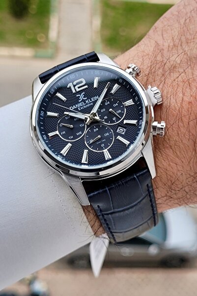Daniel Klein Kasası Gümüş Kordonu Lacivert Renk 43 Mm İç Göstergeleri Aktif E...