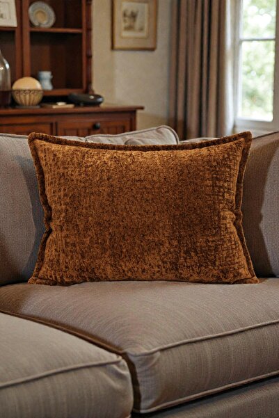 VISIONARIO Kırlent Kılıfı - İthal Kadife 35x50 cm Dekoratif Ev Aksesuarı Kiremit