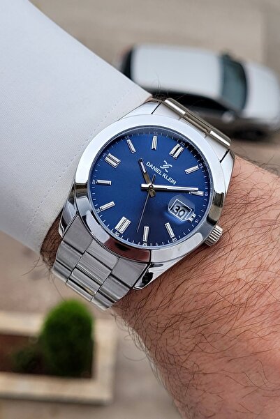 Daniel Klein Kadranı Lacivert Kordonu Silver Renk 24 Ay Garantili 5 ATM 42 mm...