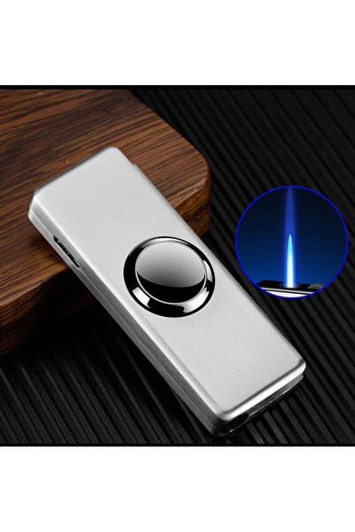 İNDİRİM CENTER Stres Çarklı Dönen Rüzgar Geçirmez Metal Jet Çakmak