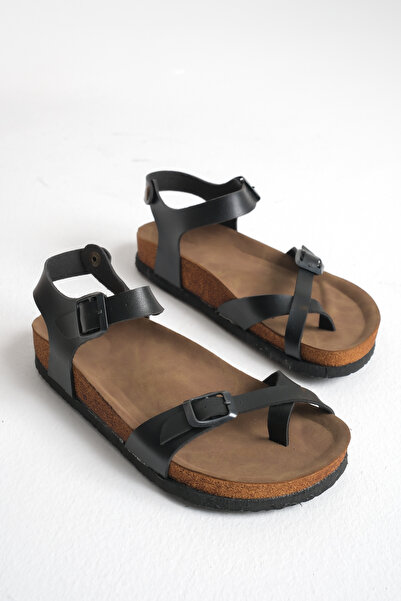 meyra'nın ayakkabıları Sandale negre cu cataramă dublă