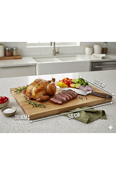 Limon Dekor Large Size Solid Wood Cutting Chopping Master Chef Board