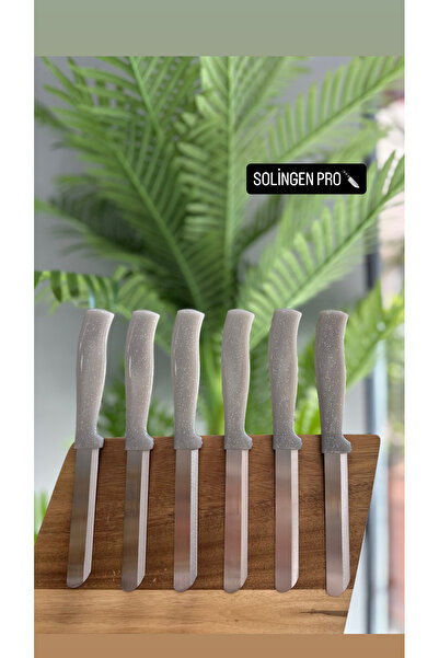 Solingen Pırıltı Serisi 6’lı Mikro Tırtıklı Sebze ve Meyve Bıçağı (GRİ)