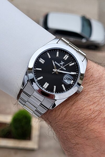 Daniel Klein Kadranı Siyah Kordonu Silver Renk 24 Ay Garantili 5 ATM 42 mm Er...
