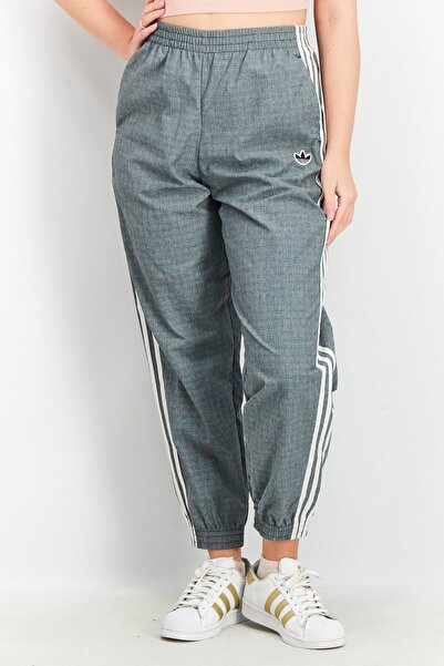 Adidas Originals Women Sportswear Fit Check Pattern Track Pants, Grey