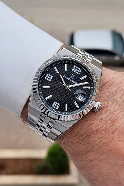 Daniel Klein Kadranı Siyah Kordonu Silver Renk 24 Ay Garantili 41 mm Takvimli...