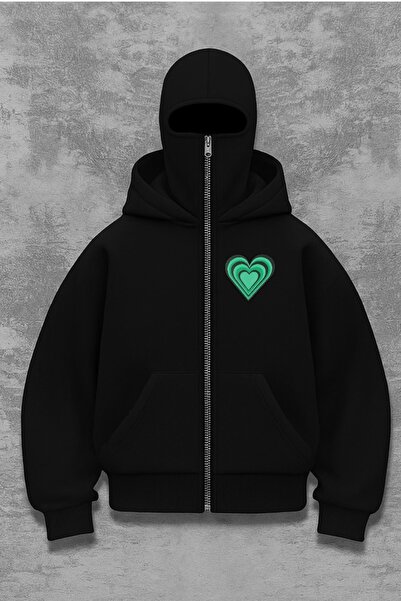 DEEFWEAR Mini cu imprimeu BALACLAVA UNISEX NINJA FERMUARLI SWEATS tricou 3 TH...