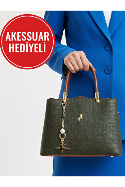 Çanta Trend حقيبة نسائية من الجلد الصناعي من ميامي بولو كلوب مع حزام للكتف واليد