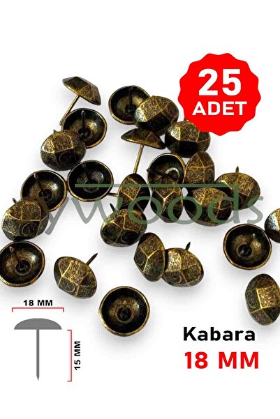 sywoods 25 ADET 18 MM PENTAGON KABARA RAPTİYE HOBİ ÇİVİSİ KOLTUK ÇANTA TASARI...