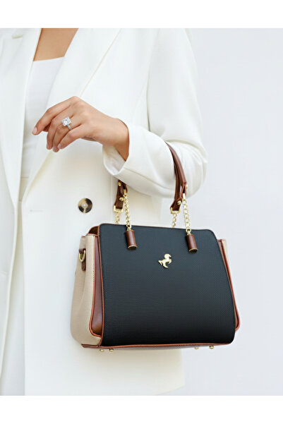 Çanta Trend حقيبة نسائية من ميامي بولو كلوب بخمسة أقسام مع حزام كتف وتفاصيل س...