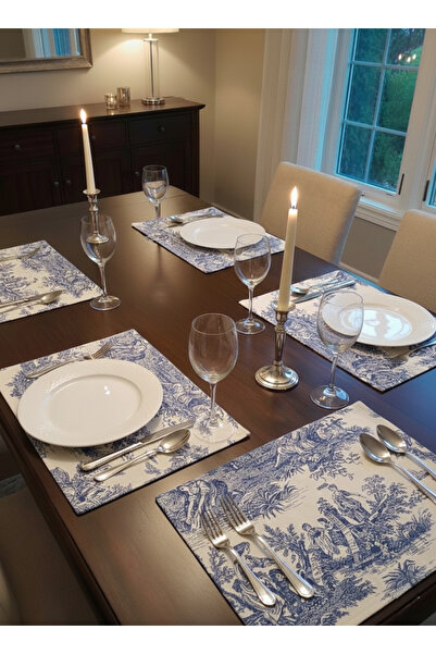 shopshop طقم تقديم أدوات المائدة من 6 قطع بتصميم ريفي أمريكي عتيق مقاس 35×45 سم