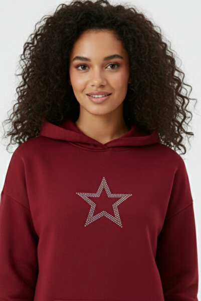 UNCİA OUTDOORS Hanorac cu glugă pentru femei, cu model Little Star, oversize,...