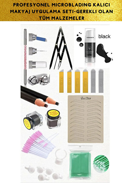 YAYOGE Profesyonel Mıcrobladıng Kalıcı Makyaj Uygulama Seti-Gereklı Olan Tüm ...