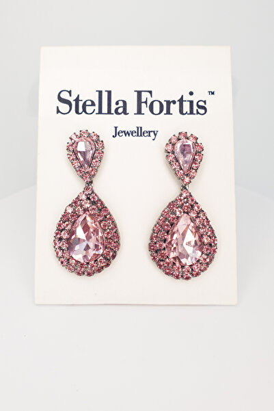 Stella Fortis Damla Form Kristal Taşlı Kadın Küpe | Özel Gün Serisi