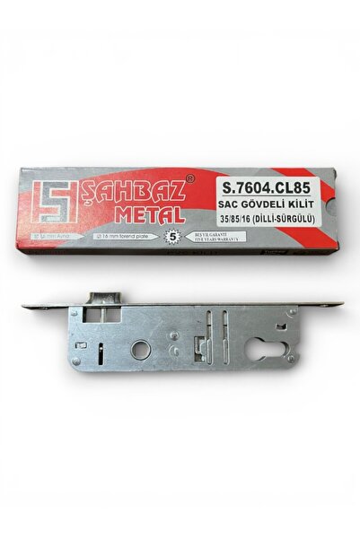 Şahbaz Metal Gömme Sac Gövdeli Yale Kapı Kilidi 35 mm Merkez Dilli Sürgülü