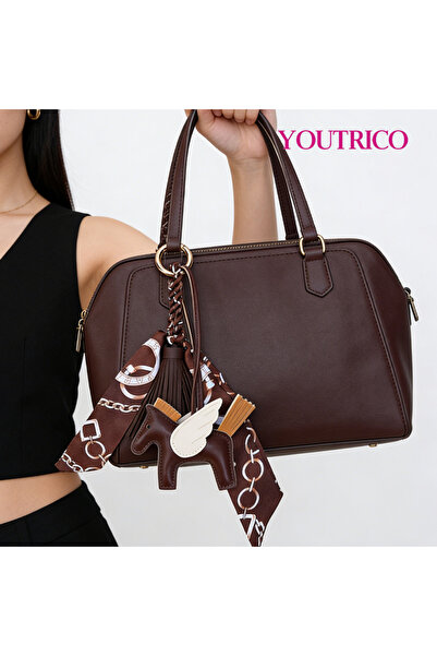 Youtrico زينة حقائب يدوية الصنع على شكل بيغاسوس، لون بني، 52 غرام