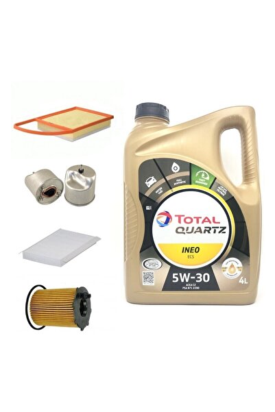 TOTAL Peugeot 508 1.6 Dizel Yağ Bakım Seti + Ineo MDC 5w-30 Partiküllü (MAZOT...