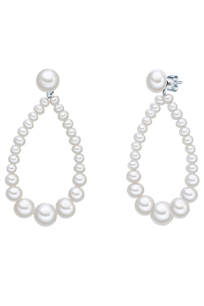 Valero Pearls Perlenohrhänger Ohrhänger Sterling Silber Süßwasser-Zuchtperlen...