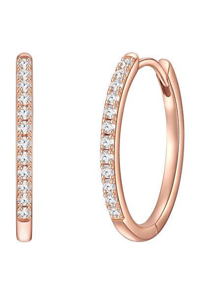 Glanzstücke München Silberohrcreolen Creolen Sterling Silber roségold Zirkoni...