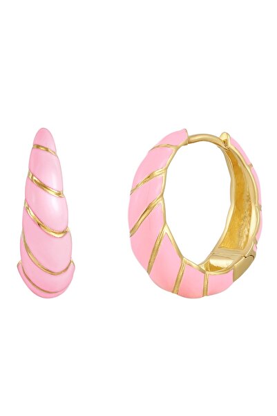 Glanzstücke München Silberohcreolen Creolen Sterling Silber gelbgold Emaille ...