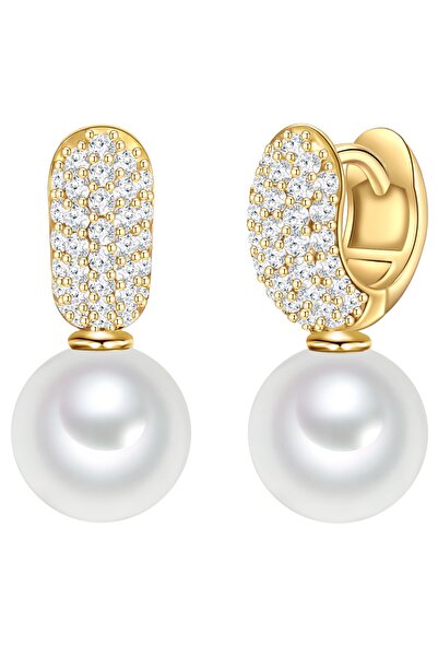 Rafaela Donata Silberohrhänger Orhänger Sterling Silber gelbgold Südsee-Musch...